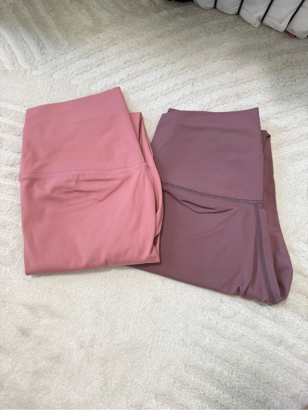 High-Waist Active Leggings — Rose Pink & Mauve